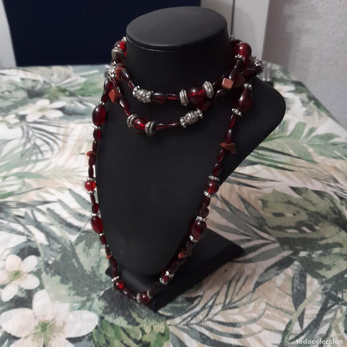 Joyeria: Collar antiguo de cuentas rojo - Foto 8
