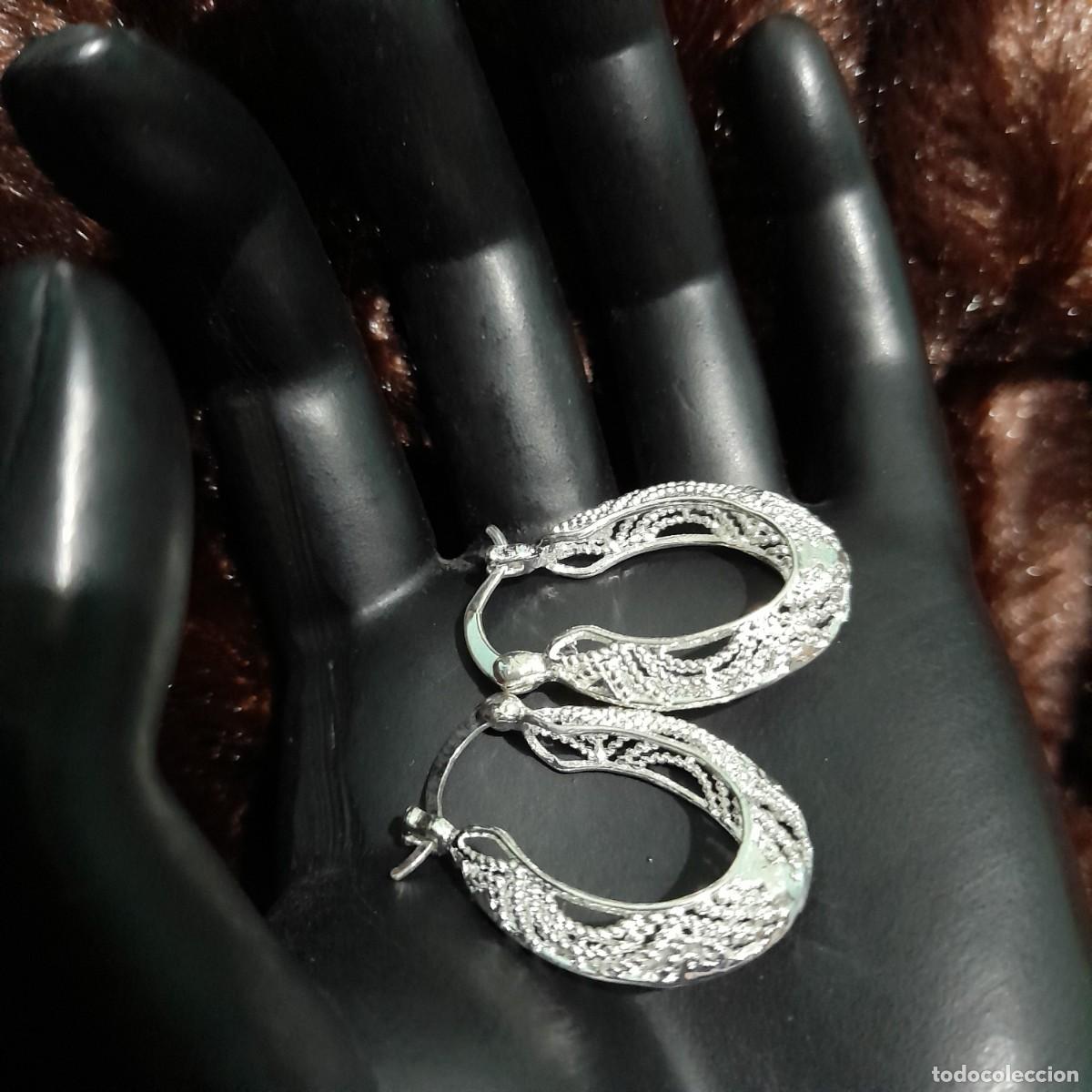 Joyeria: PENDIENTES CHAPADOS PLATA DE ARO - Foto 2