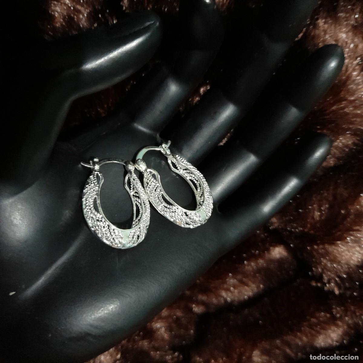 Joyeria: PENDIENTES CHAPADOS PLATA DE ARO - Foto 3