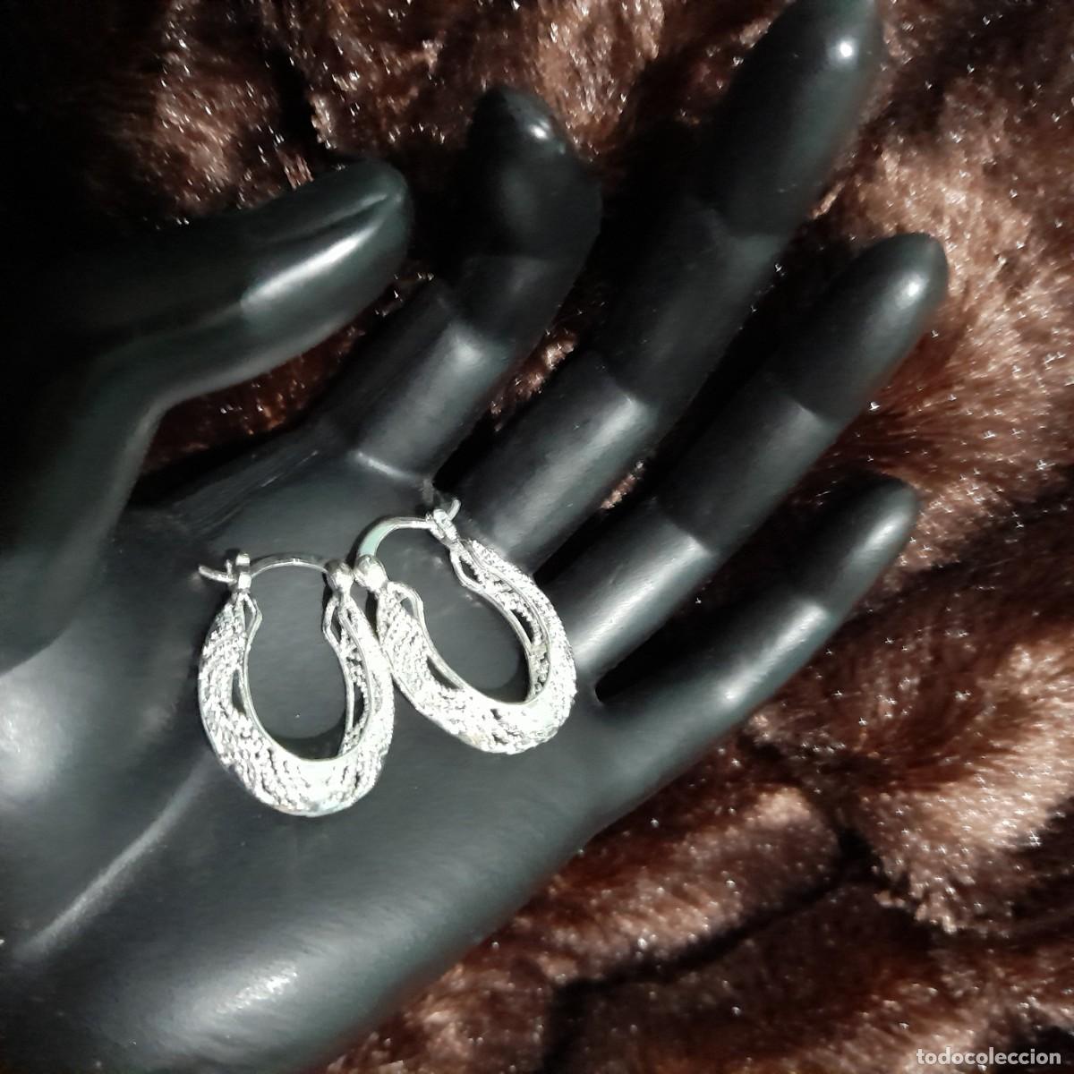 Joyeria: PENDIENTES CHAPADOS PLATA DE ARO - Foto 4