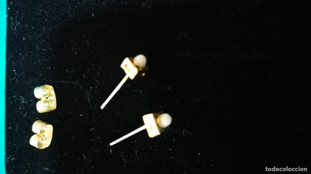 Joyeria: peque&ntilde;os pendientes cuadrados con perla - Foto 6