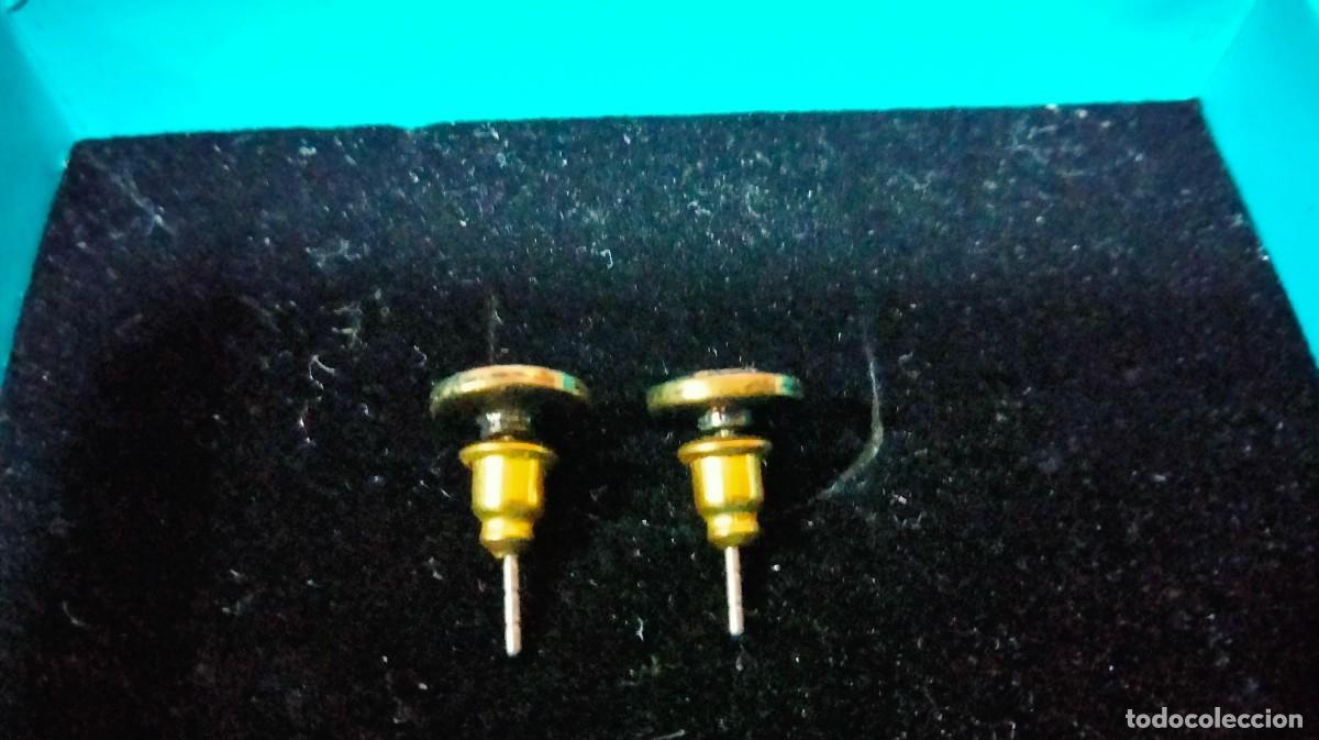 Joyeria: peque&ntilde;os pendientes con piedra morada - Foto 4