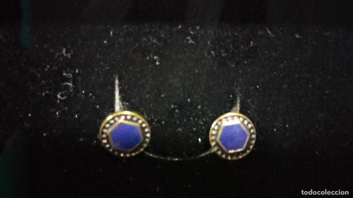 Joyeria: peque&ntilde;os pendientes con piedra morada - Foto 5