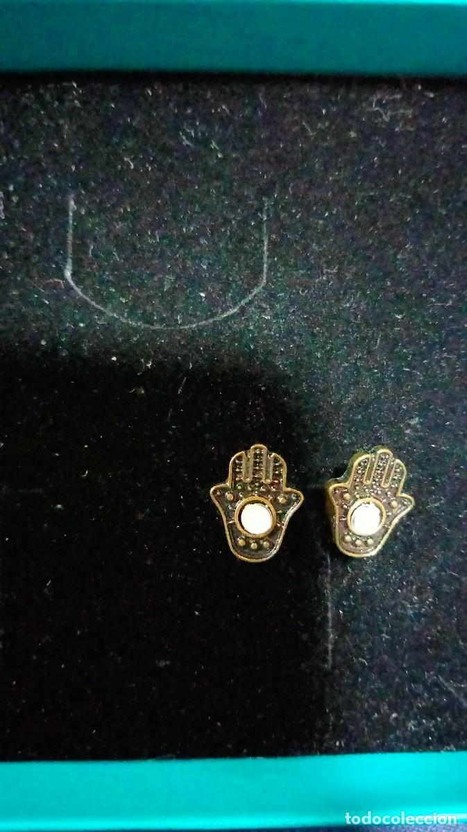 Joyeria: peque&ntilde;os pendientes mano de Fatima con una perla - Foto 1