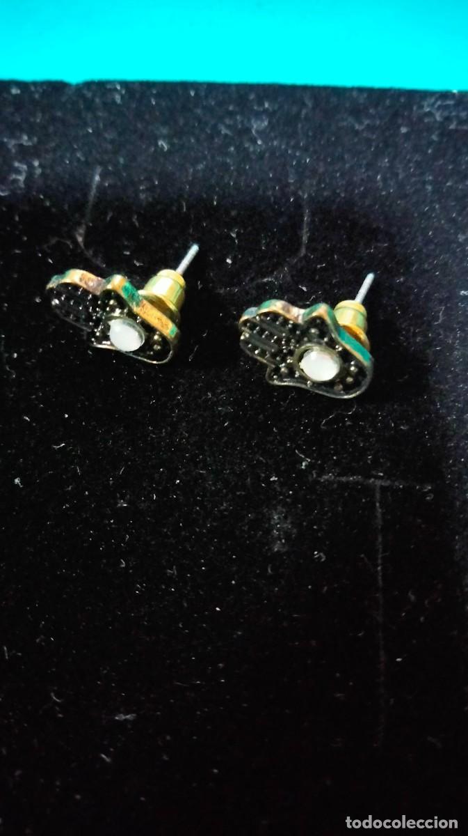 Joyeria: peque&ntilde;os pendientes mano de Fatima con una perla - Foto 2