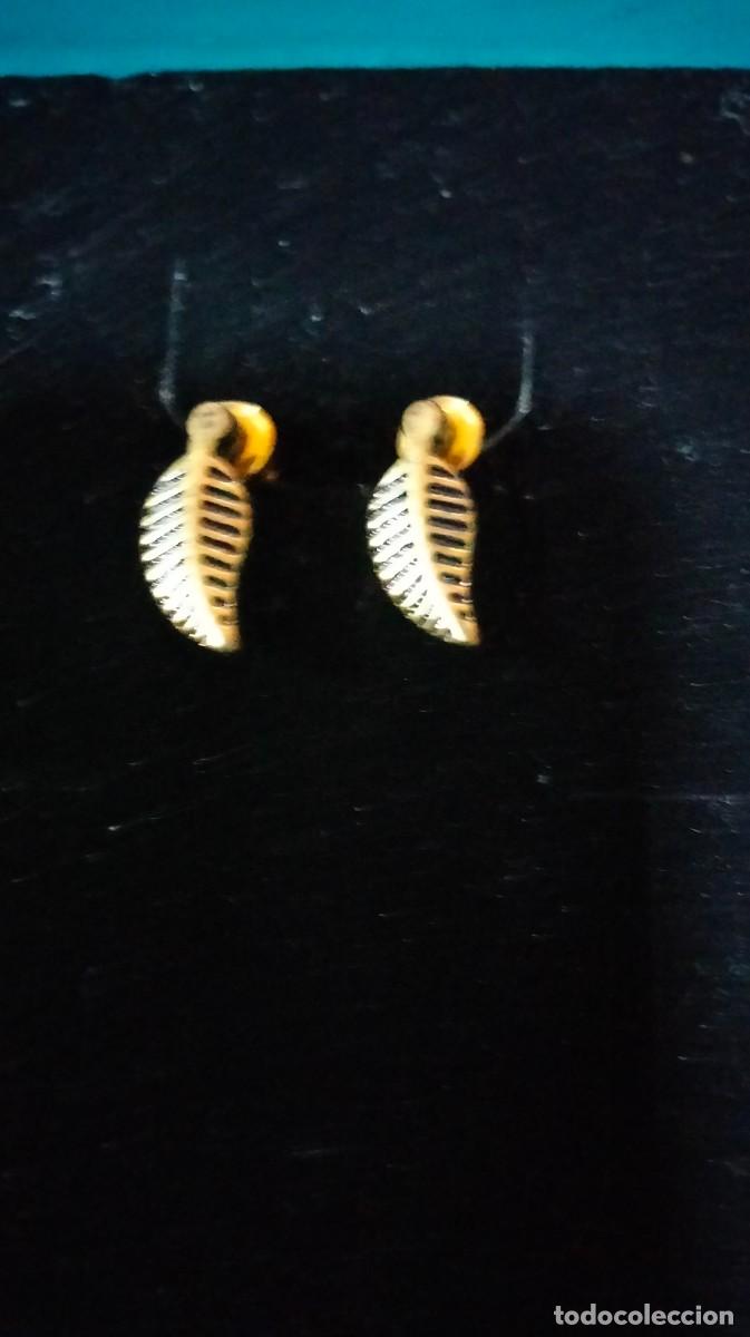 Joyeria: peque&ntilde;os pendientes en forma de hoja - Foto 2