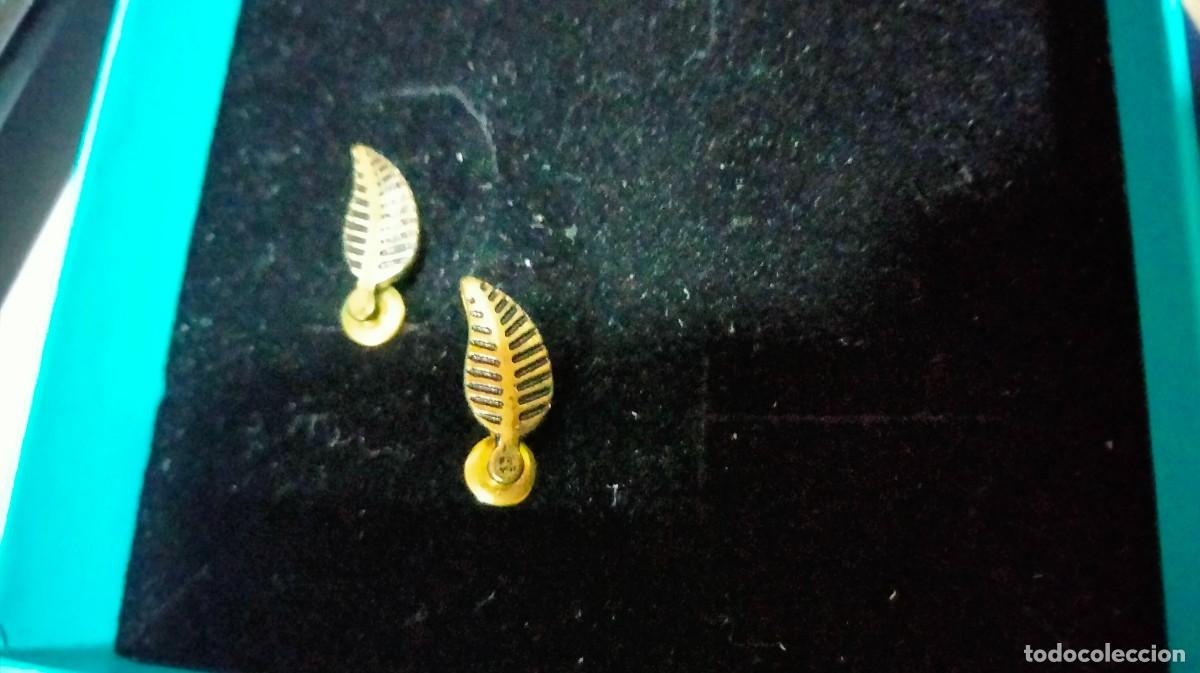 Joyeria: peque&ntilde;os pendientes en forma de hoja - Foto 3