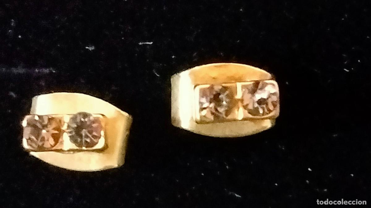 Joyeria: peque&ntilde;os pendientes dorados con circonitas - Foto 3