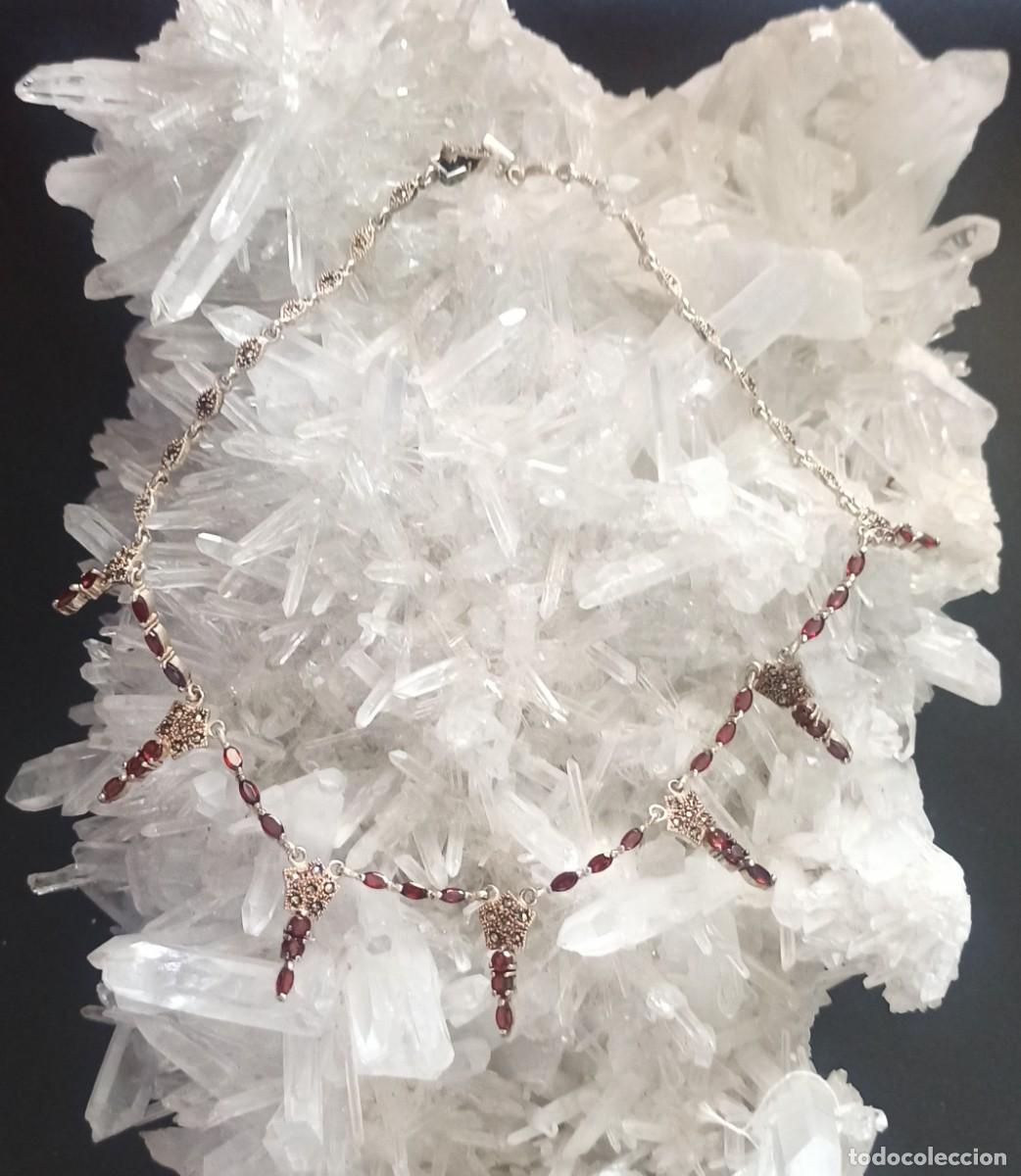 Joyeria: Gargantilla plata con granates y marquesitas. - Foto 7