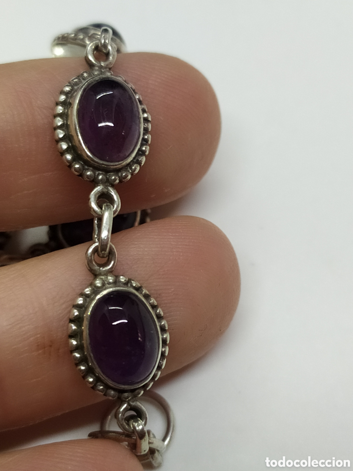 Joyeria: Pulsera de plata y amatista. Plata 925 - Foto 4