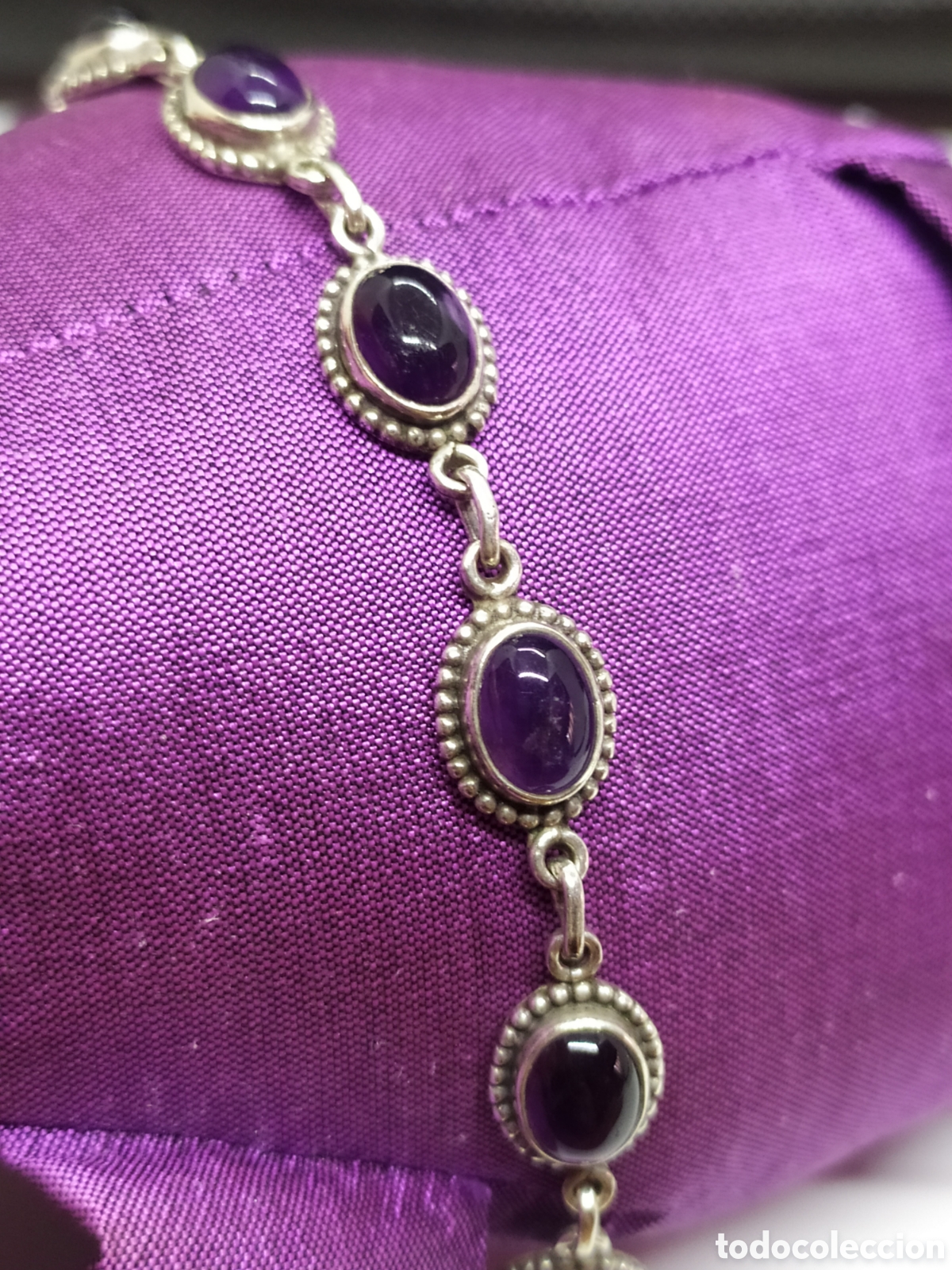 Joyeria: Pulsera de plata y amatista. Plata 925 - Foto 6