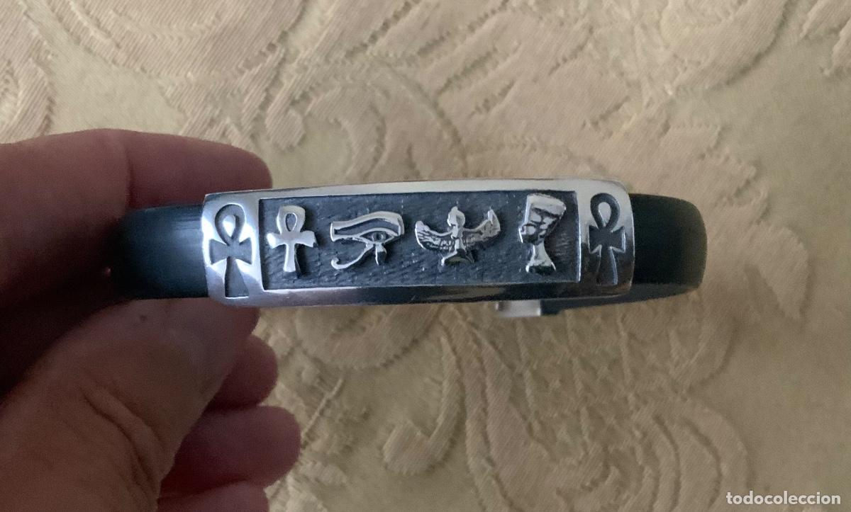 Joyeria: PULSERA EGIPCIA, PLATA Y CAUCHO - Foto 1