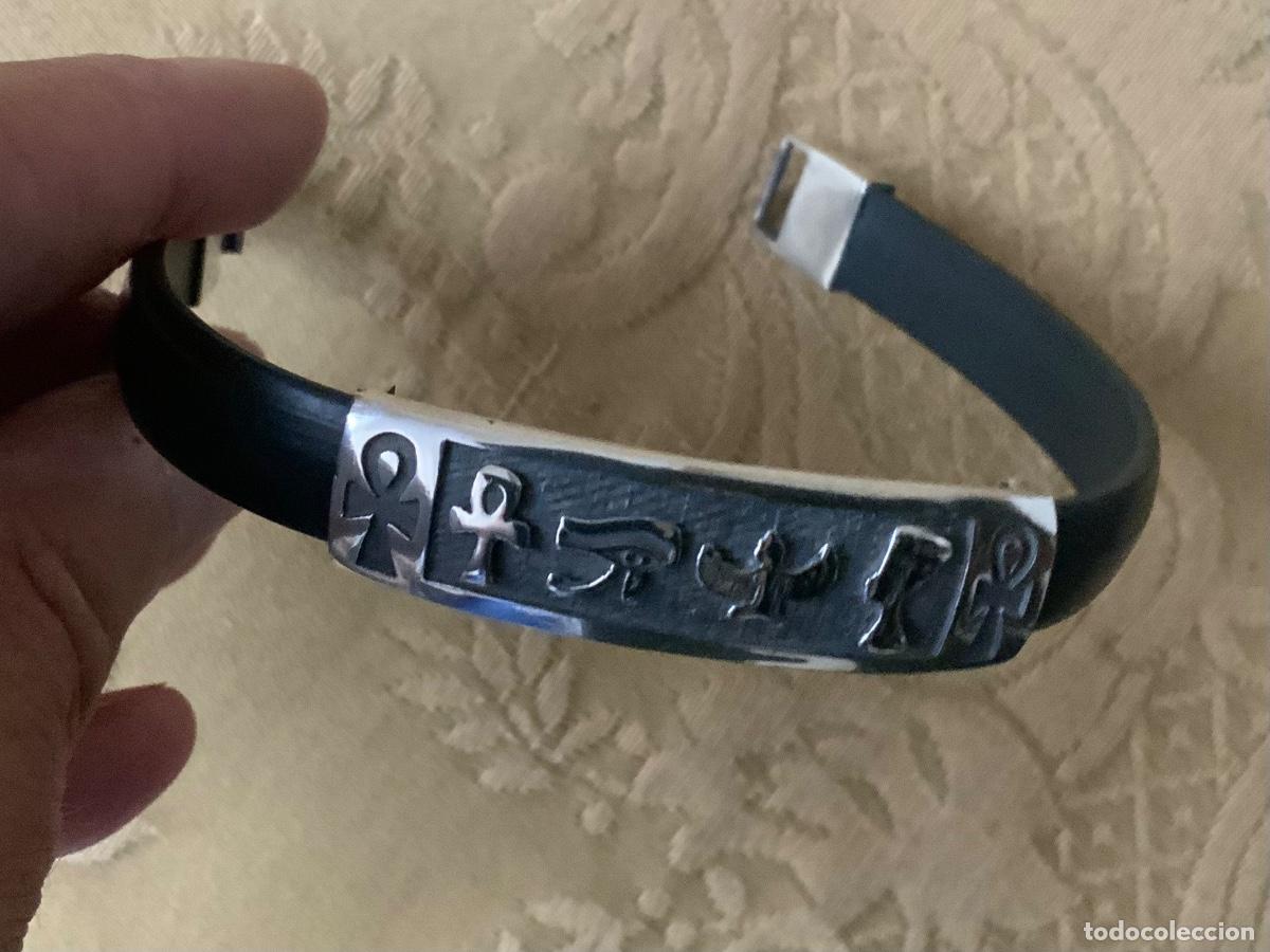 Joyeria: PULSERA EGIPCIA, PLATA Y CAUCHO - Foto 3