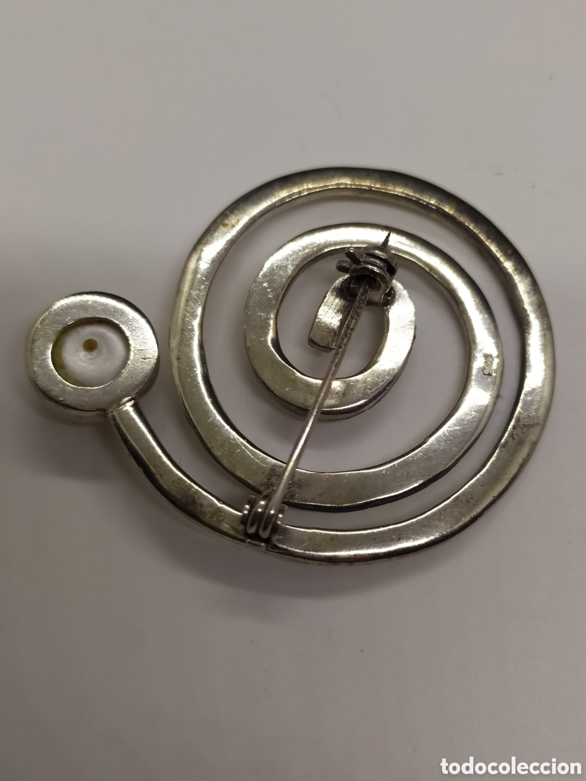 Joyeria: Briche de plata espiral con perla - Foto 3