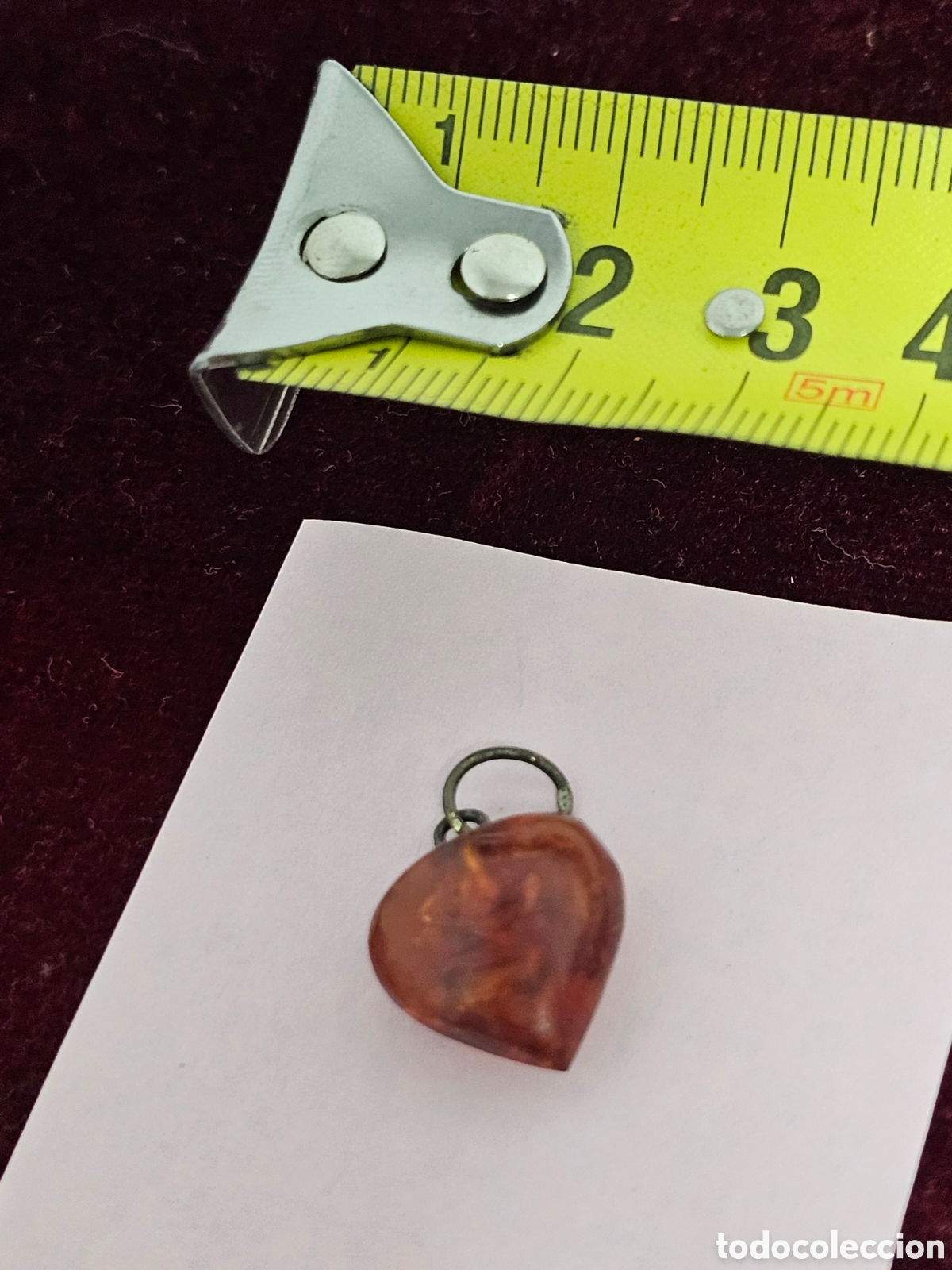 Joyeria: Bonito coraz&oacute;n de &aacute;mbar, colgante. - Foto 5