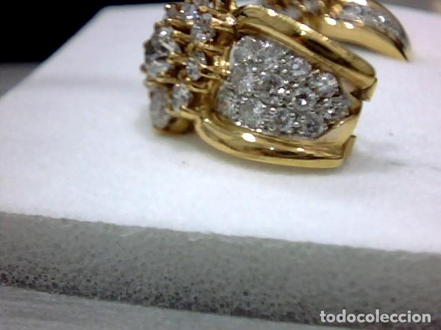Joyeria: pendientes oro 18 kts con diamantes - Foto 2