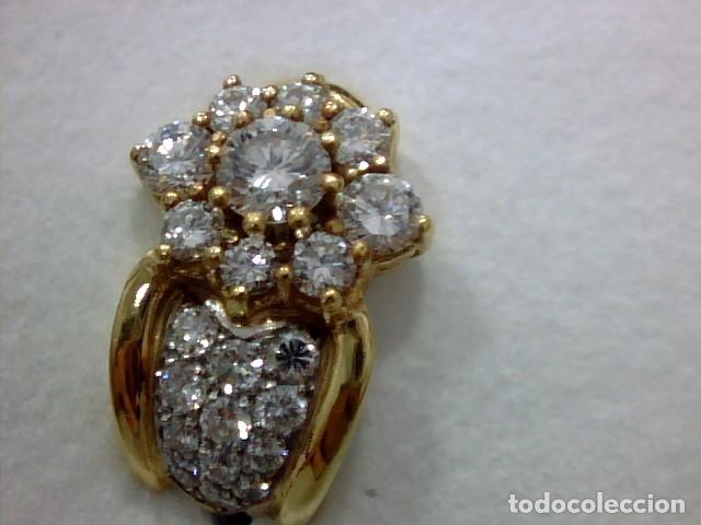 Joyeria: pendientes oro 18 kts con diamantes - Foto 6