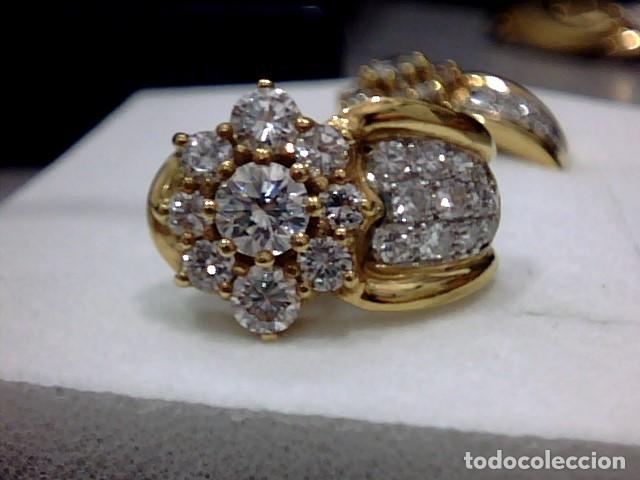 Joyeria: pendientes oro 18 kts con diamantes - Foto 10