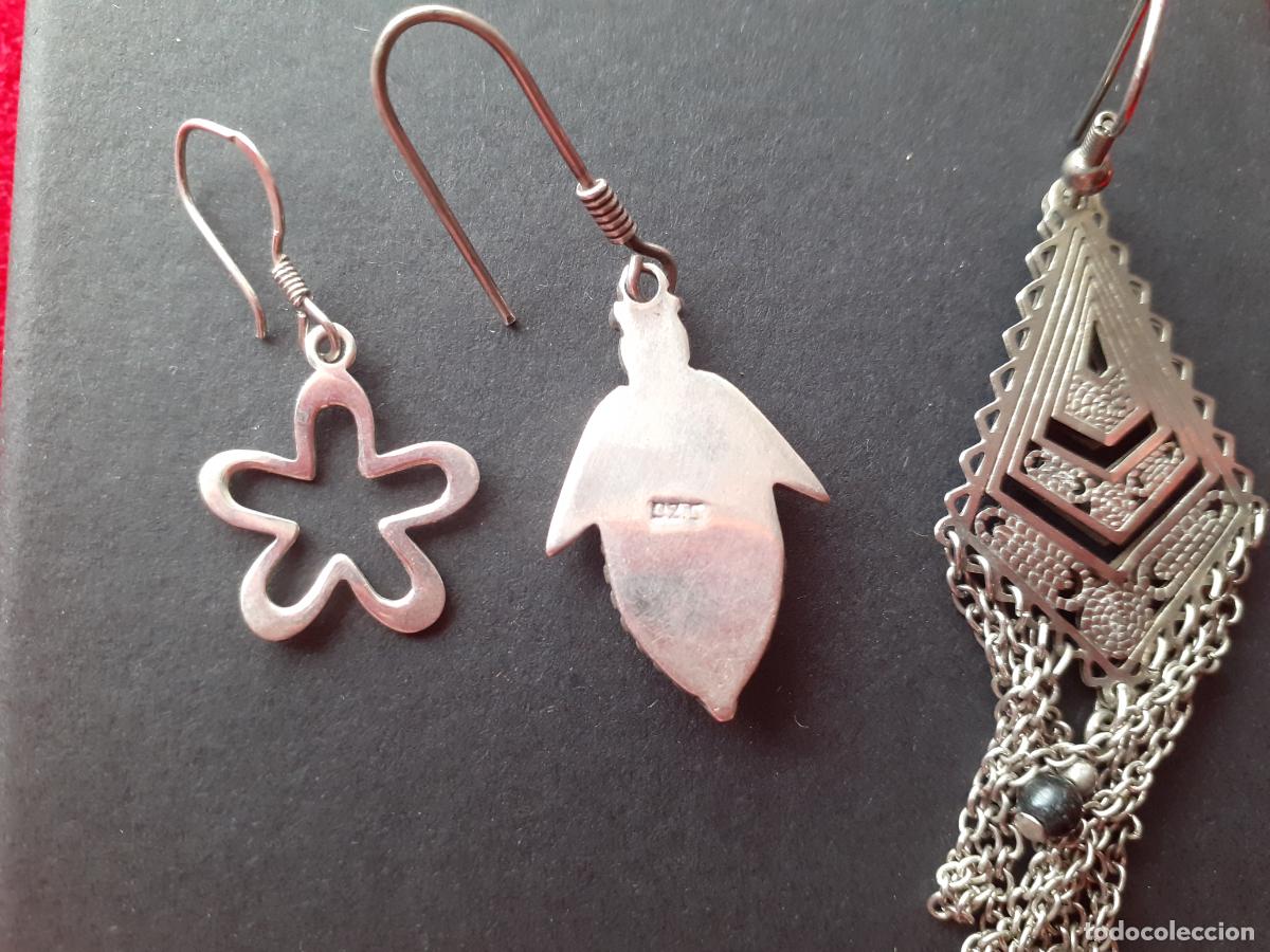 Joyeria: Tres pendientes diferentes de plata - Foto 2