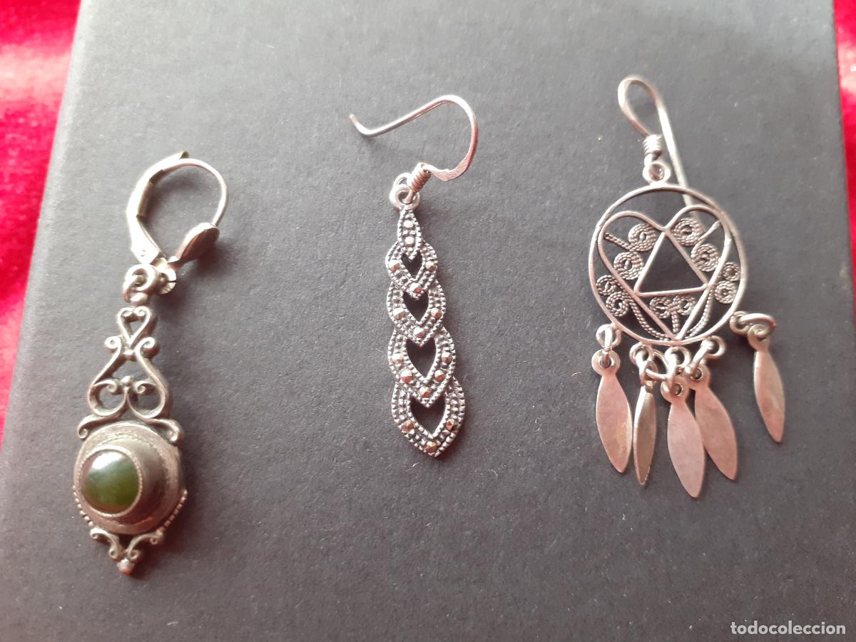 Joyeria: Tres pendientes diferentes de plata - Foto 1