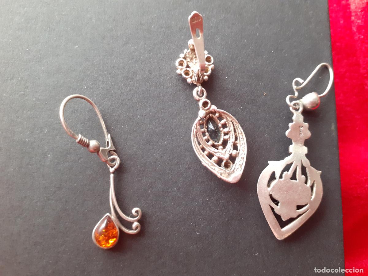 Joyeria: Tres pendientes diferentes de plata - Foto 2