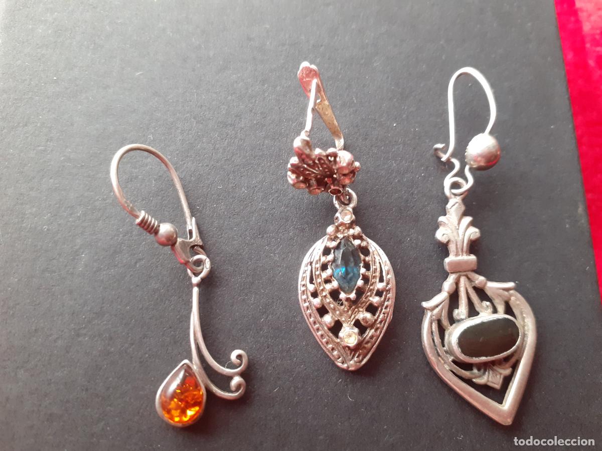 Joyeria: Tres pendientes diferentes de plata - Foto 1