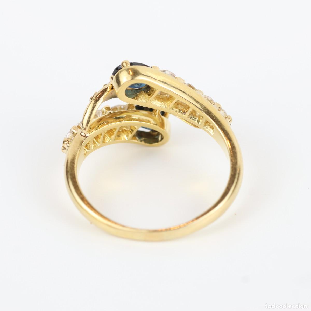 Joyeria: Anillo oro con diamantes y zafiros - Foto 5