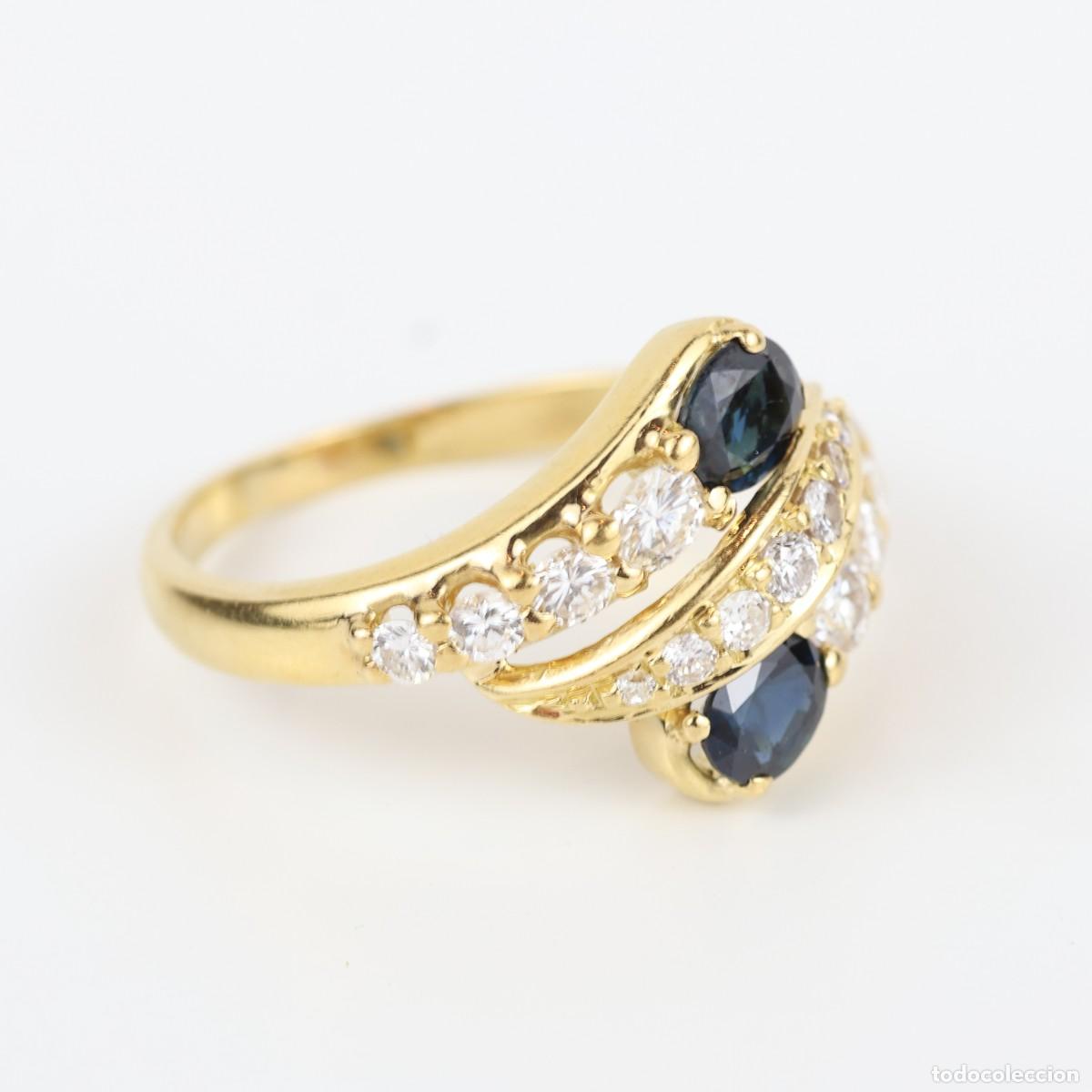 Joyeria: Anillo oro con diamantes y zafiros - Foto 7