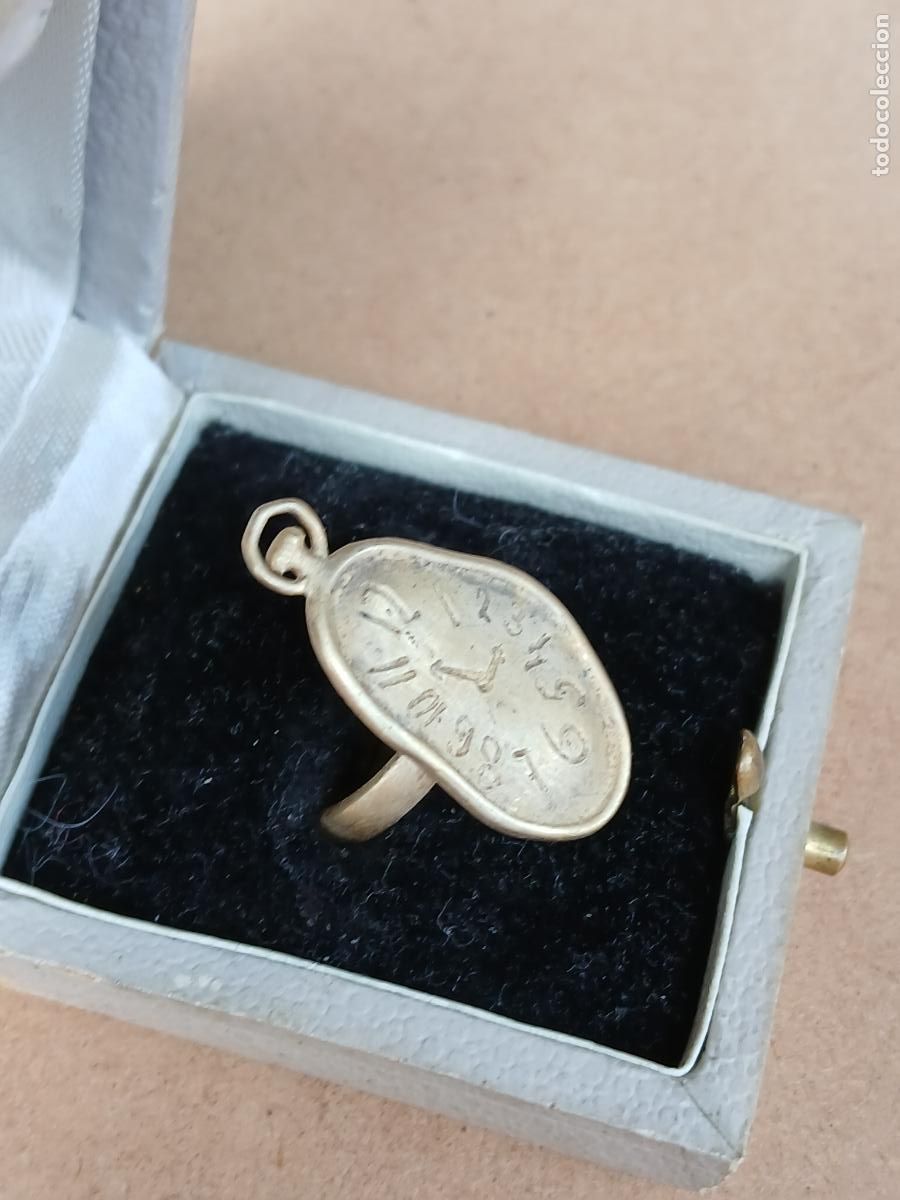 Joyeria: ANILLO DE PLATA DE LEY (925). RELOJ BLANDO DE DAL&Iacute; - Foto 2