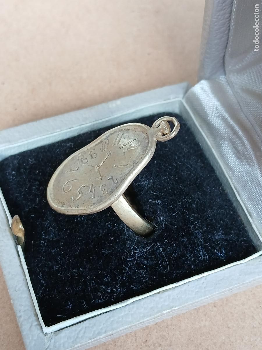 Joyeria: ANILLO DE PLATA DE LEY (925). RELOJ BLANDO DE DAL&Iacute; - Foto 3
