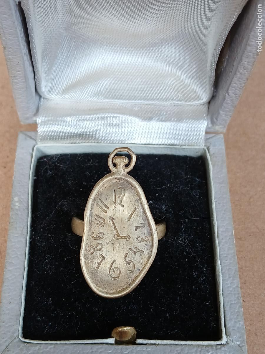 Joyeria: ANILLO DE PLATA DE LEY (925). RELOJ BLANDO DE DAL&Iacute; - Foto 1