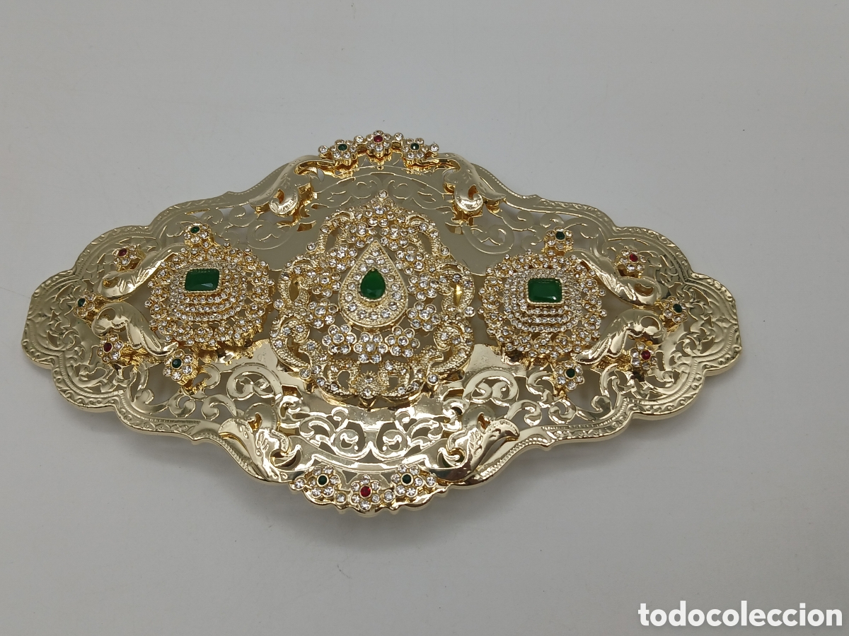 Joyeria: Hebilla lat&oacute;n dorado y pedreria - Foto 2