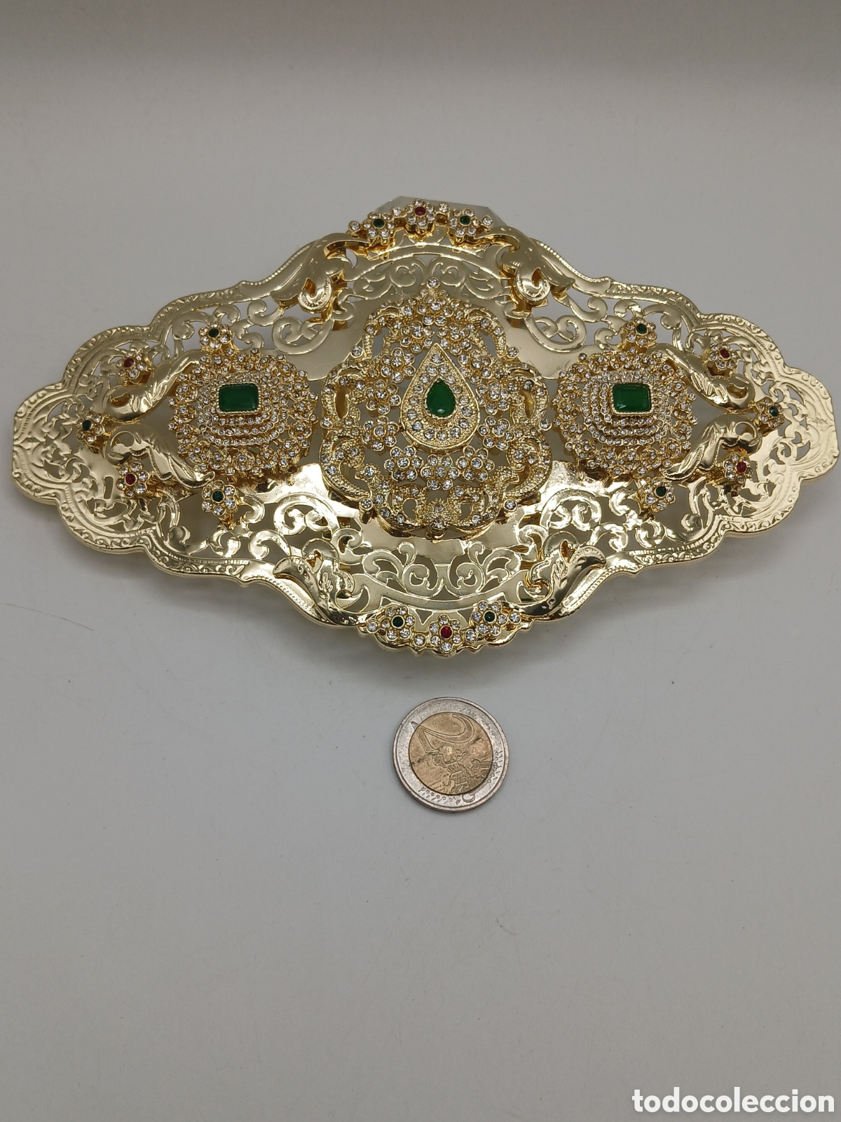 Joyeria: Hebilla lat&oacute;n dorado y pedreria - Foto 3