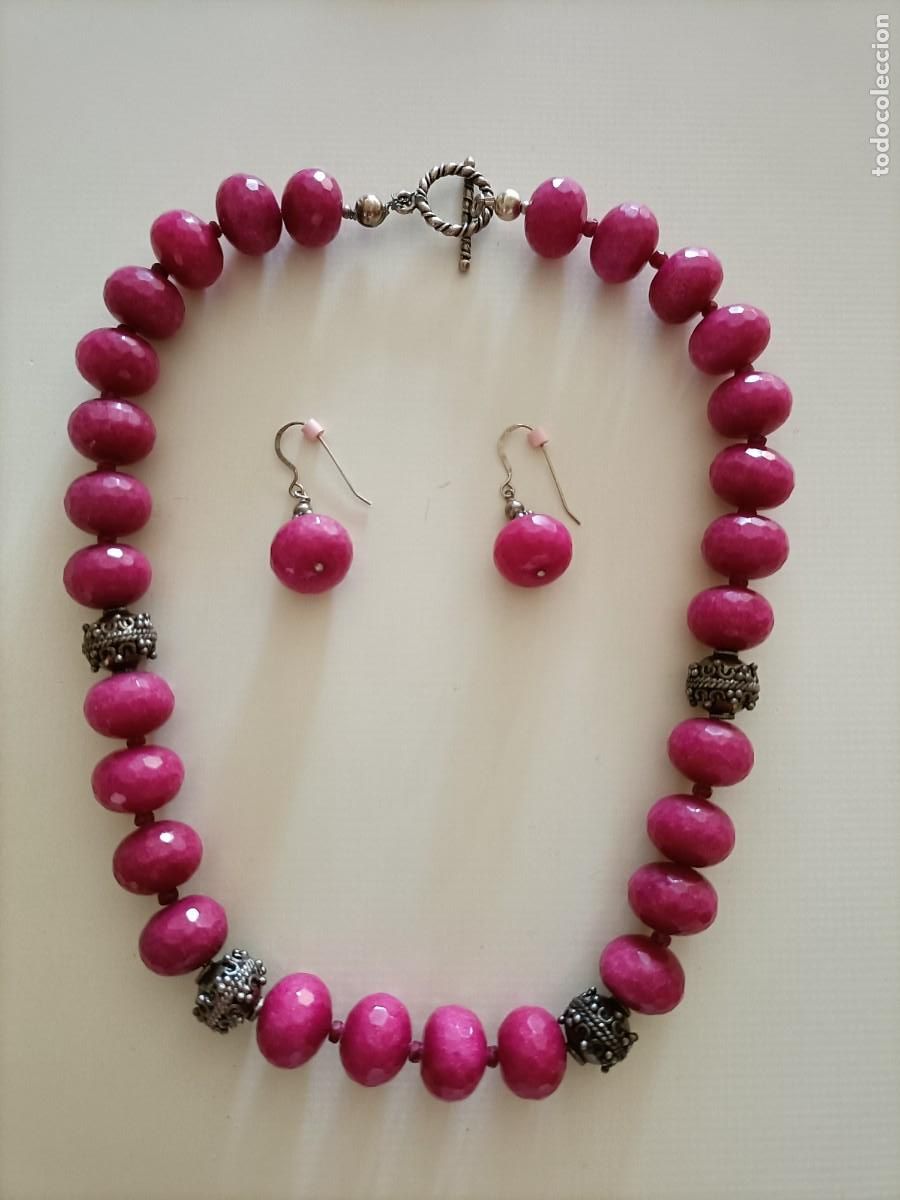 Joyeria: Juego de gargantilla y pendientes en plata. - Foto 1