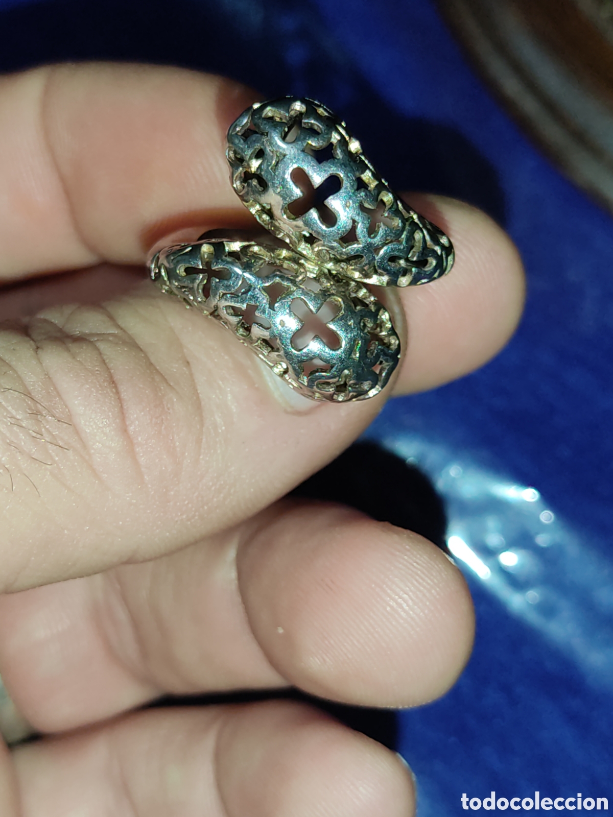 Joyeria: Anillo calado de plata contrastada 925. - Foto 2