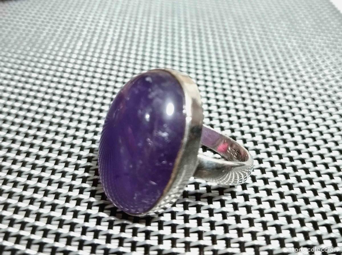 Joyeria: Anillo amatista y plata de ley - Foto 2