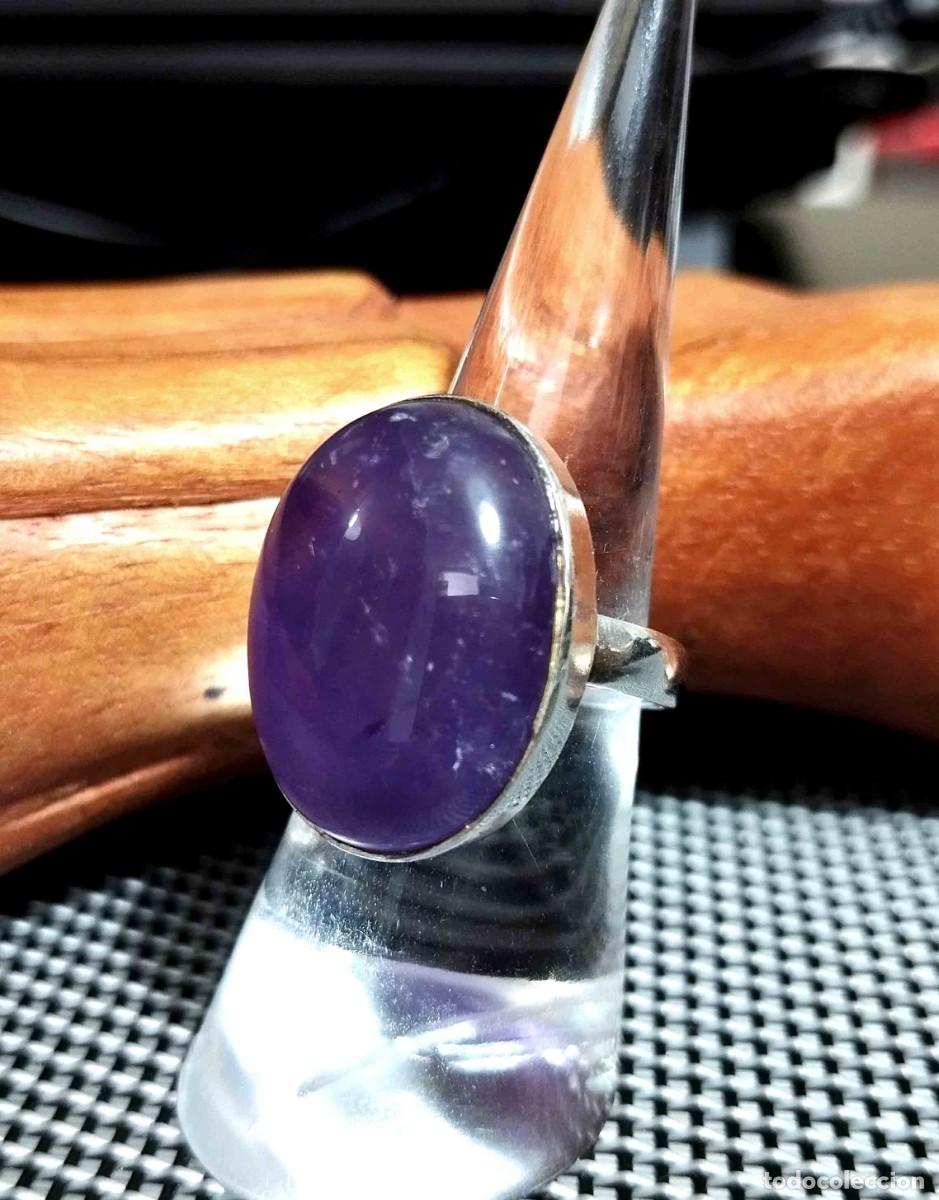 Joyeria: Anillo amatista y plata de ley - Foto 1