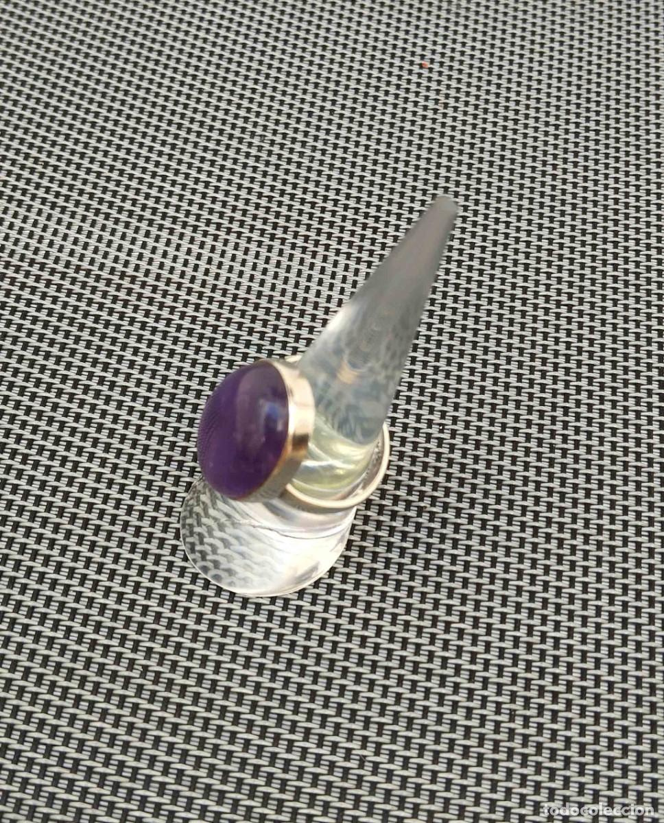 Joyeria: Anillo amatista y plata de ley - Foto 4