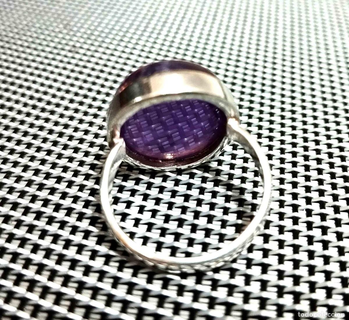 Joyeria: Anillo amatista y plata de ley - Foto 3