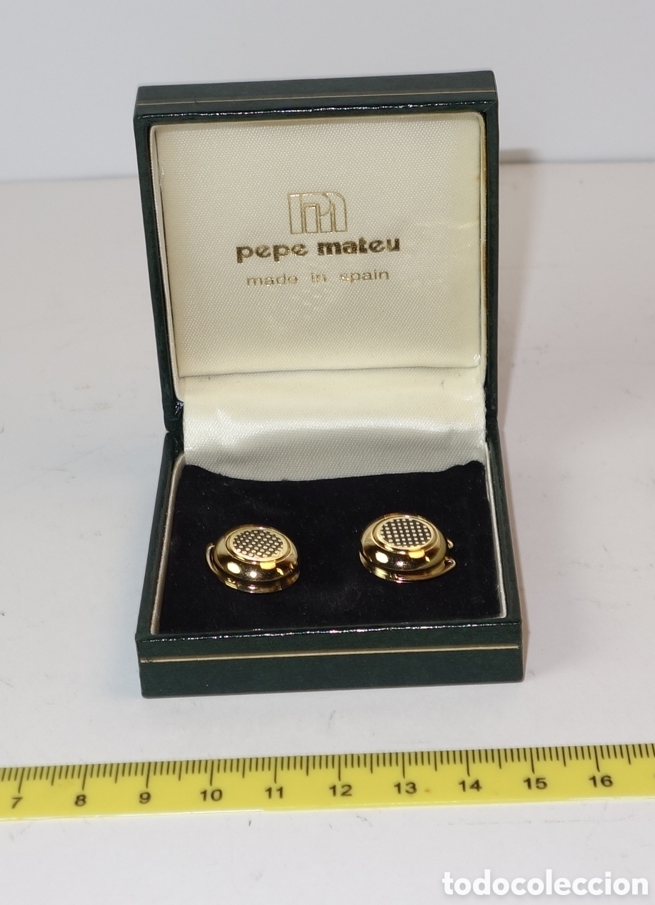 Joyeria: Cubrebotones chapados en oro Pepe Mateu - Foto 1