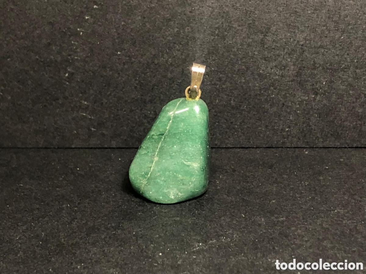 Joyeria: ANTIGUO COLGANTE DE PIEDRA VERDE - Foto 1