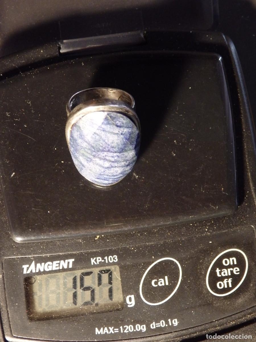 Joyeria: ANILLO DE PLATA DE LEY CON SODALITA - Foto 5