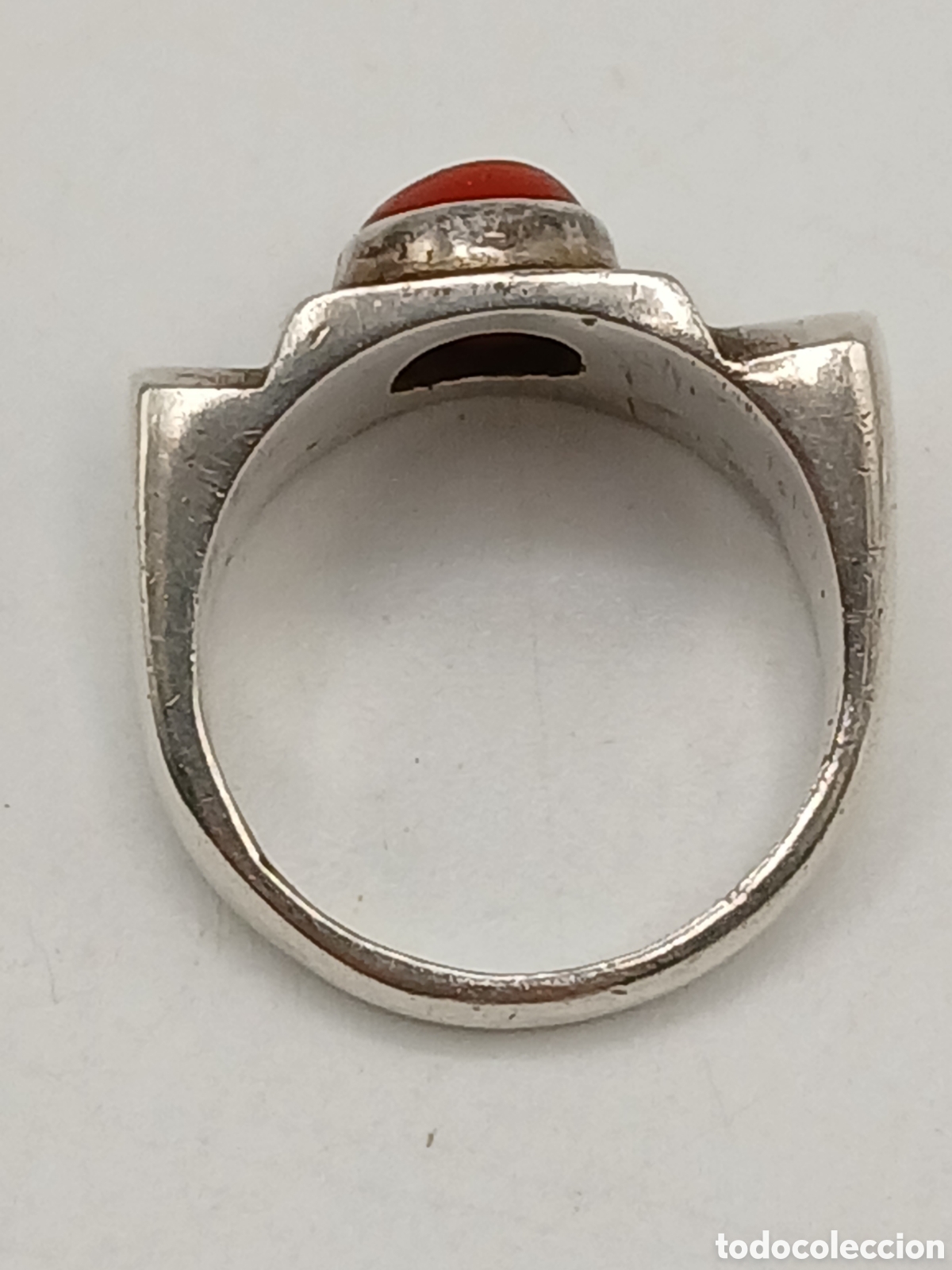 Joyeria: Antiguo anillo plata 925mls y coral rojo - Foto 5