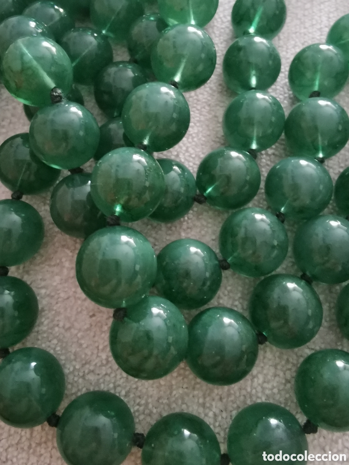 Joyeria: Precioso collar de bolas de cristal verde. - Foto 6