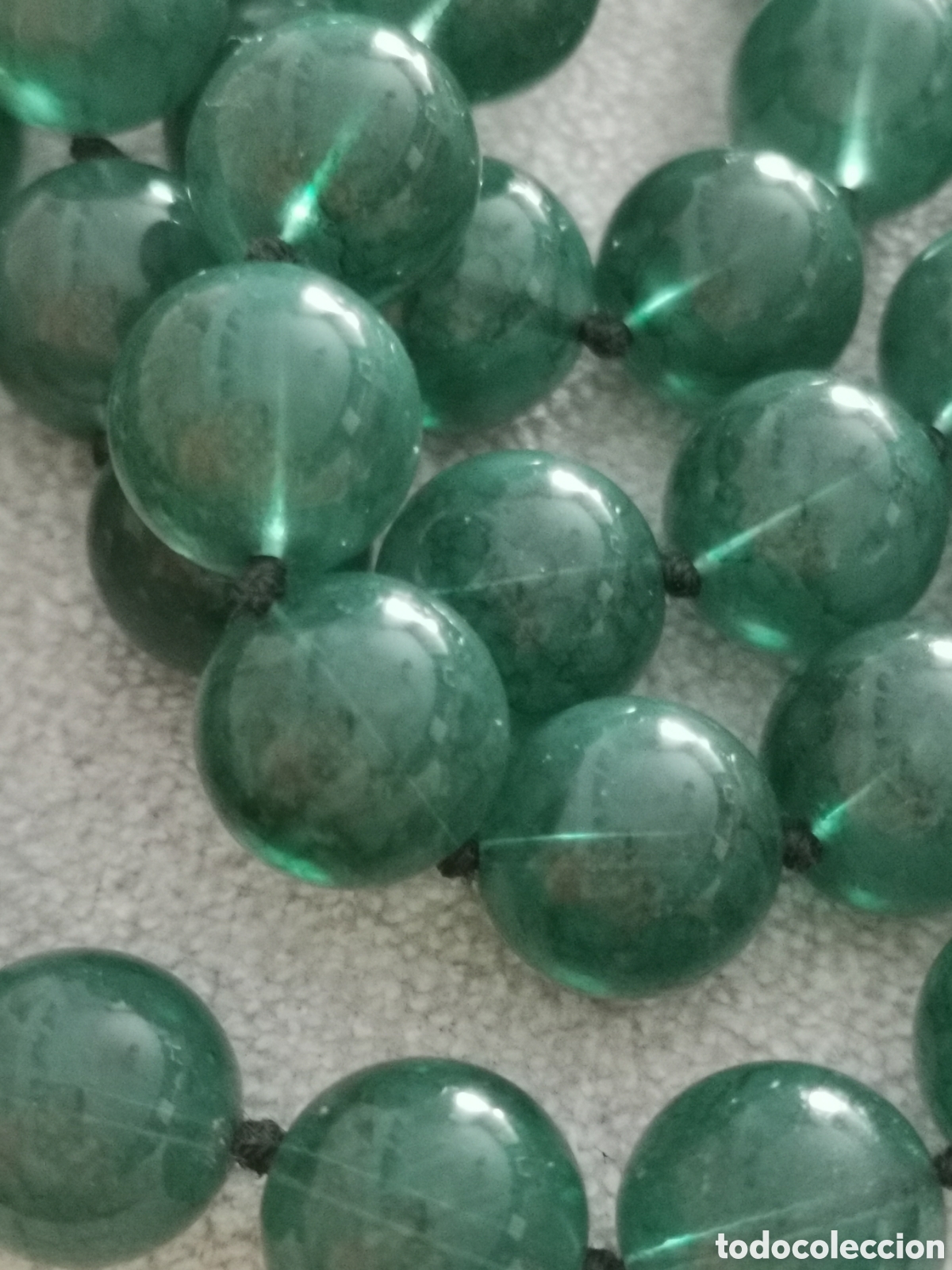 Joyeria: Precioso collar de bolas de cristal verde. - Foto 7