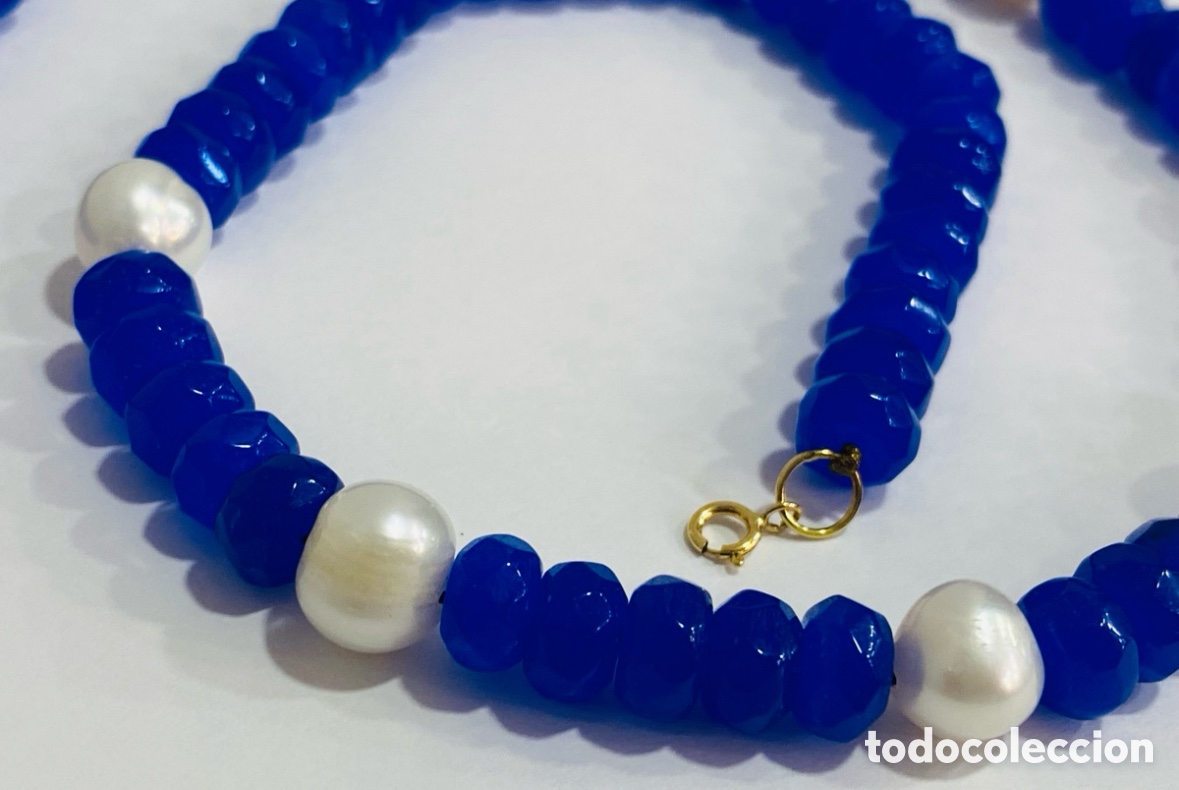 Joyeria: Collar Zafiro y Perlas con Oro 18K - Foto 2