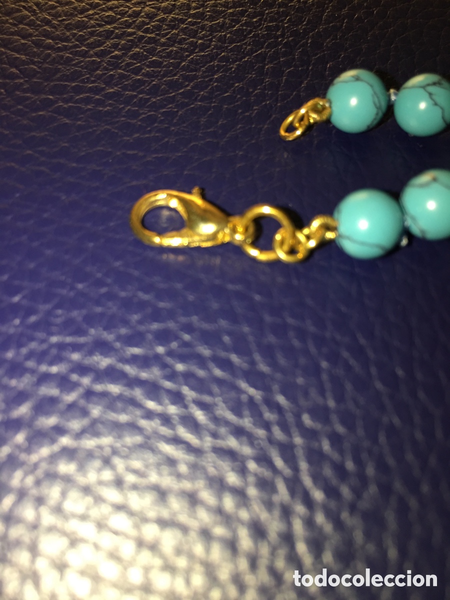Joyeria: Collar de turquesas aut&eacute;nticas y broche de oro - Foto 2