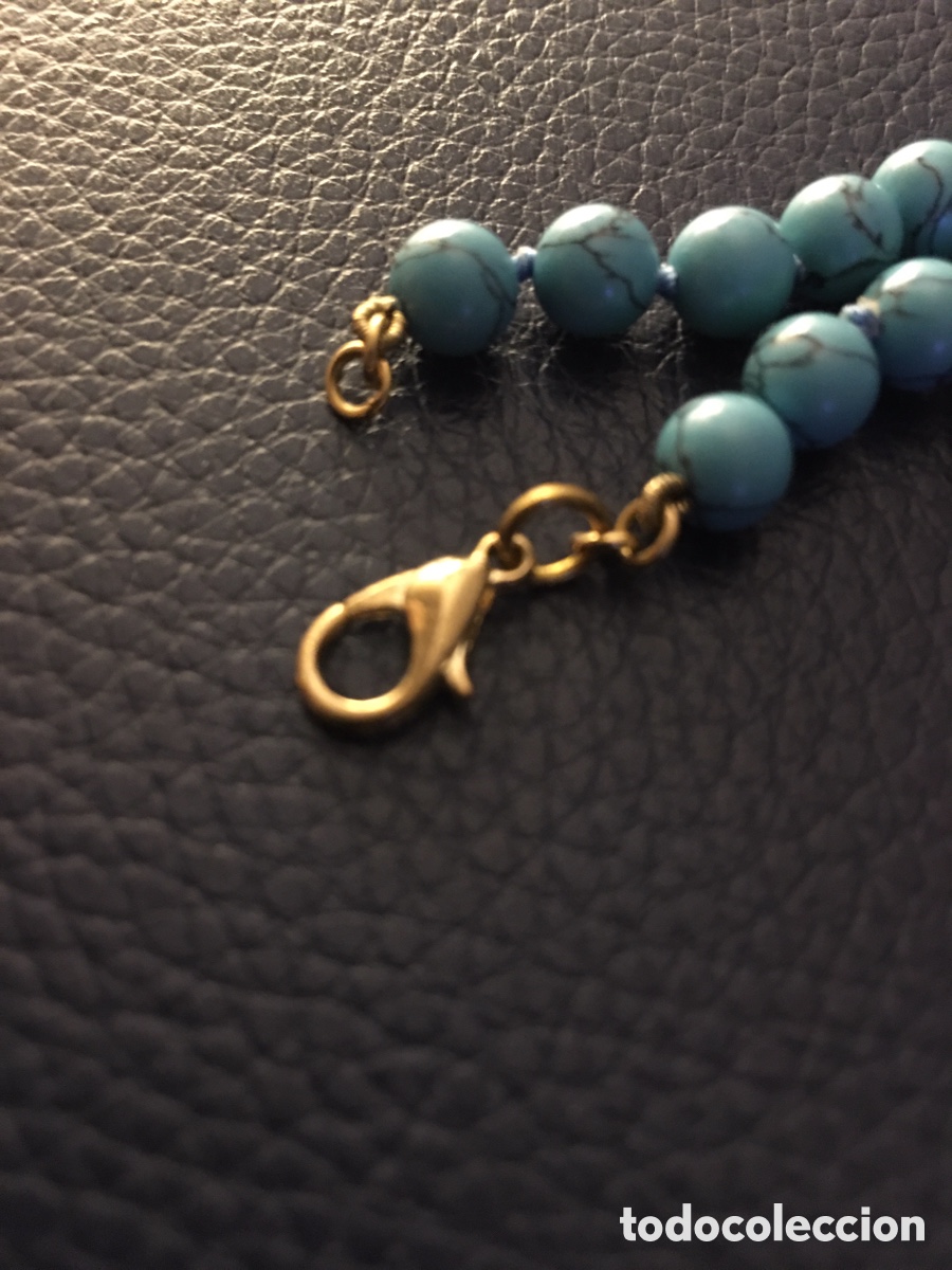 Joyeria: Collar de turquesas aut&eacute;nticas y broche de oro - Foto 3