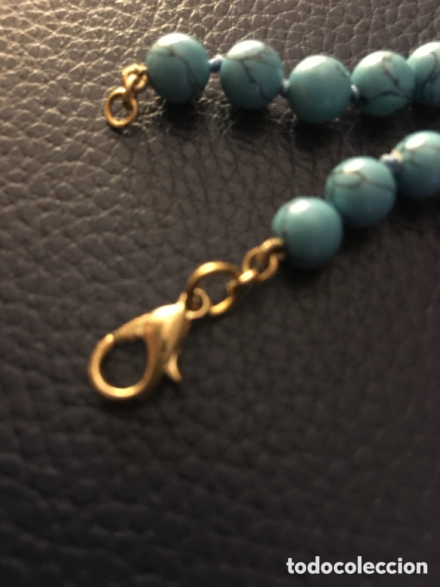 Joyeria: Collar de turquesas aut&eacute;nticas y broche de oro - Foto 4