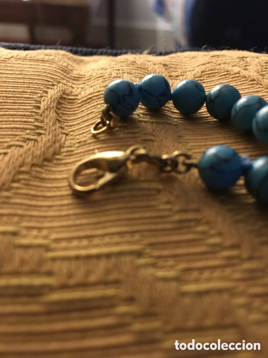 Joyeria: Collar de turquesas aut&eacute;nticas y broche de oro - Foto 5